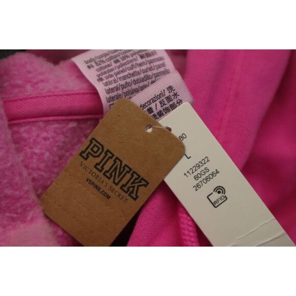 PINK x Victoria's Secret 11229322 WMN Sz L Pink Premium Fleece Oversized Hoodie - Picture 4 of 13